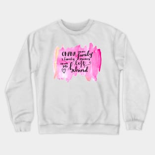 Ohana means family watercolour alternative Crewneck Sweatshirt